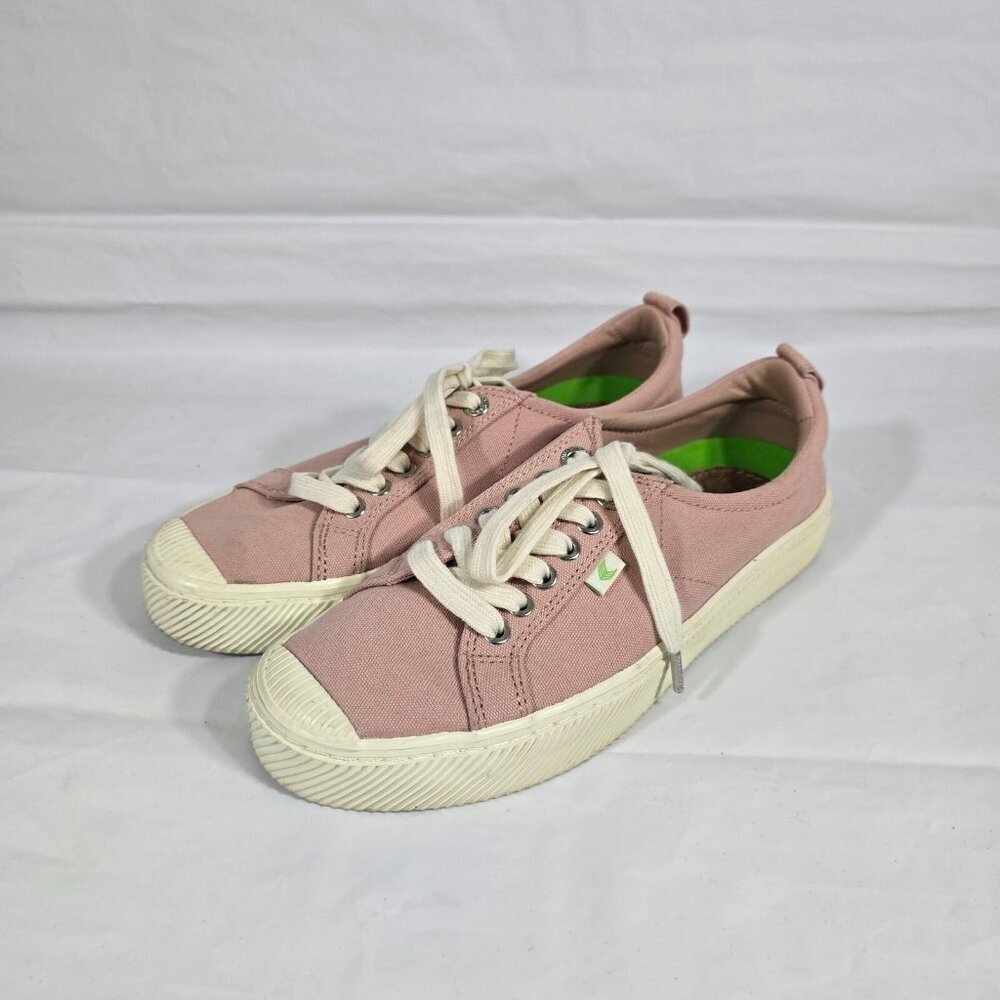 Cariuma Pink Canvas Sneakers Women Size 9.5 Lace Up Low Top Casual Eco Friendly
